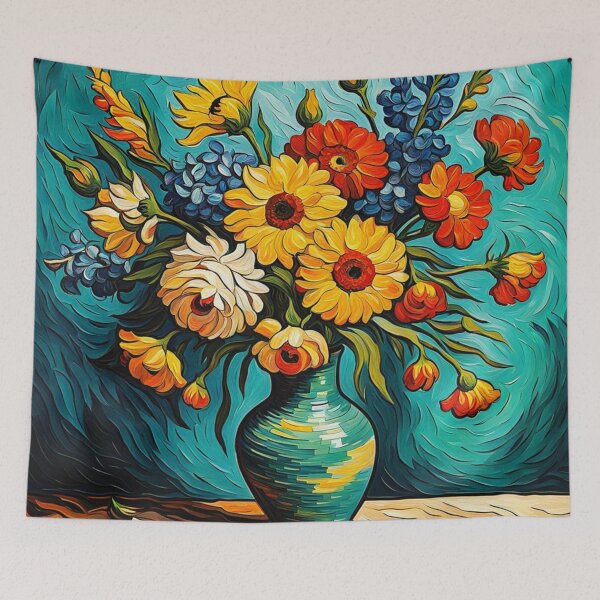 Item preview, Vase of Colourful Flowers designed and sold by JackFreestone.