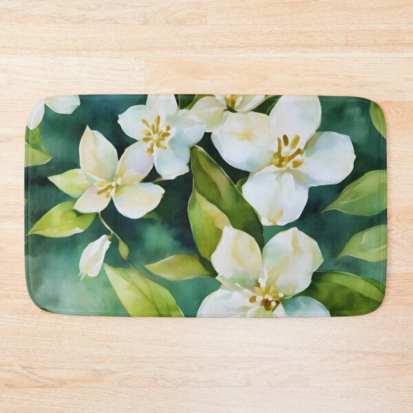 Item preview, Watercolor Jasmine Jamboree - Vibrant Floral Art designed and sold by colorvisionart.