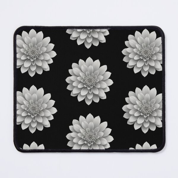 Item preview, Fantasy Dahlia Flower Art Monochromatic Smooth designed and sold by Lelijo.