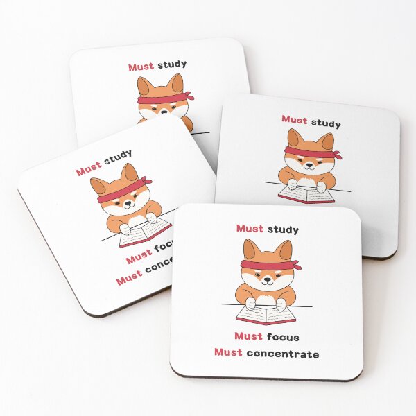Item preview, Must study, focus and concentrate (Shiba) designed and sold by ProjectLui.