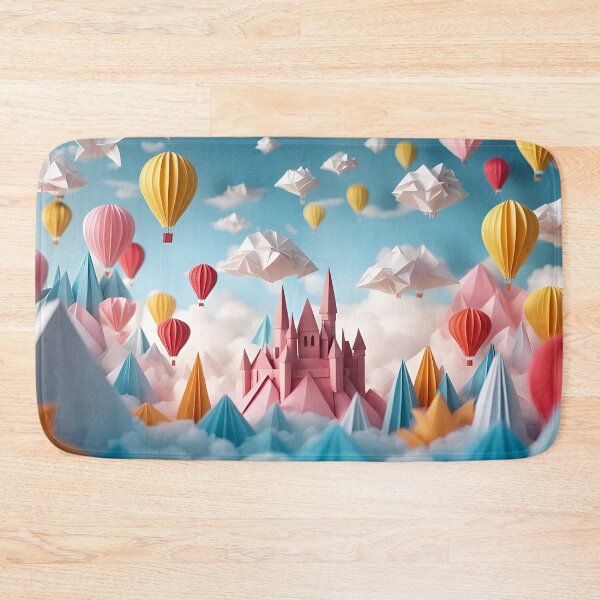 Item preview, Floating Origami Kingdom with Balloons designed and sold by UtterLegends.