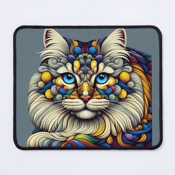 Item preview, Siberian Whisker Chronicles: A Nod to Damien Hirst's Artistry designed and sold by BastKittyStore.