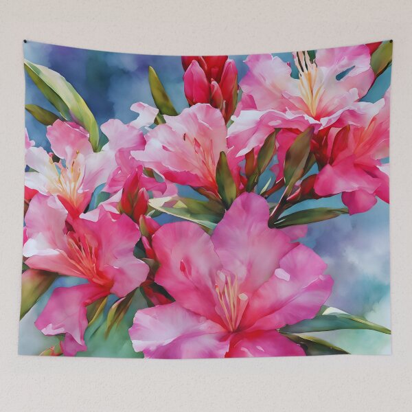 Item preview, Watercolor Oleander Overture designed and sold by colorvisionart.