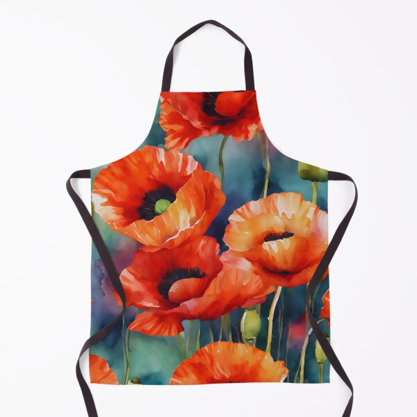 Item preview, Watercolor Poppy Pastiche designed and sold by colorvisionart.