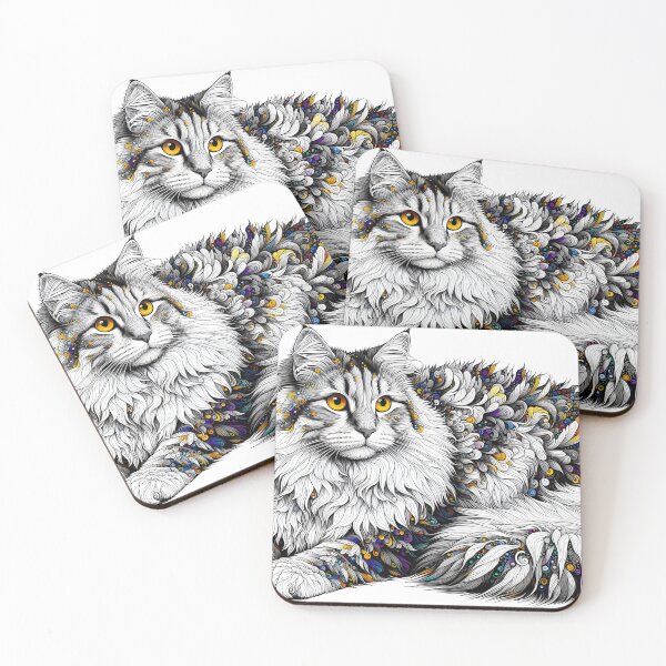 Item preview, Whisker Whispers: A Tribute to Damien Hirst's Vision designed and sold by BastKittyStore.