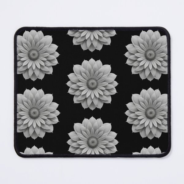Item preview, Fantasy Flower Art Monochromatic Grey designed and sold by Lelijo.