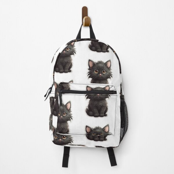 Item preview, Black Fluffy Cartoon Cat designed and sold by Krieghorn.