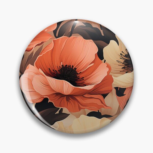 Item preview, Poppy Tile 27: Crimson Whispers in a Field of Silk, Black-Eyed Beauties in Sun-Kissed Tissue Paper. designed and sold by TheBrainArt.