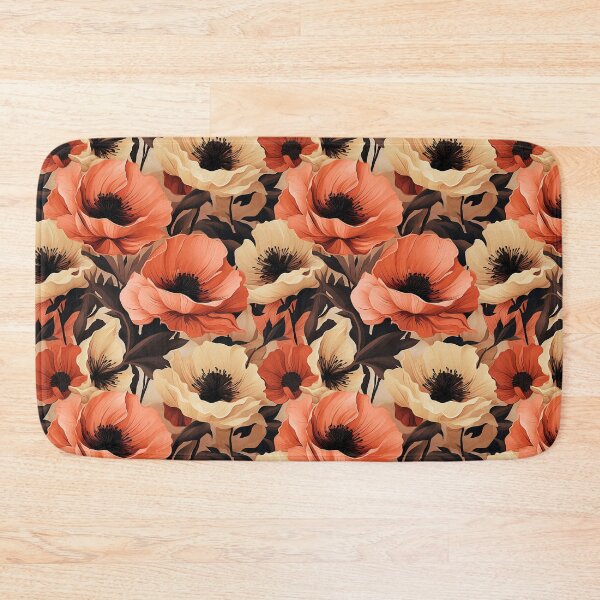 Item preview, Poppy Tile 27: Crimson Whispers in a Field of Silk, Black-Eyed Beauties in Sun-Kissed Tissue Paper. designed and sold by TheBrainArt.