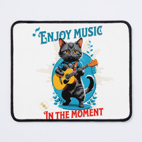 Item preview, Guitar and Purring: Vintage Feline Digital Portrait designed and sold by Artedig.