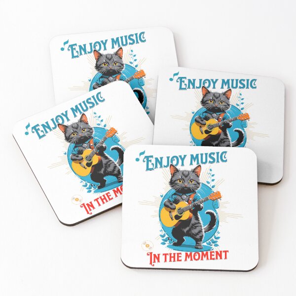 Item preview, Guitar and Purring: Vintage Feline Digital Portrait designed and sold by Artedig.