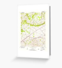 USGS TOPO Map Kentucky KY Bristow 708232 1954 24000 Greeting Card