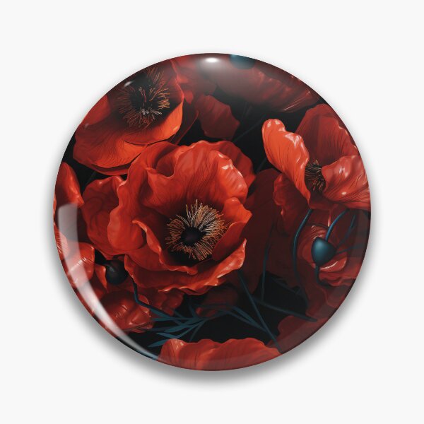 Item preview, Poppy Tile 28: Crimson Whispers in a Field of Silk, Black-Eyed Beauties in Sun-Kissed Tissue Paper. designed and sold by TheBrainArt.