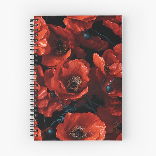 Item preview, Poppy Tile 28: Crimson Whispers in a Field of Silk, Black-Eyed Beauties in Sun-Kissed Tissue Paper. designed and sold by TheBrainArt.