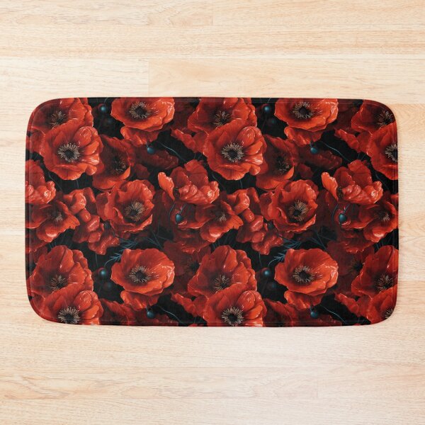 Item preview, Poppy Tile 28: Crimson Whispers in a Field of Silk, Black-Eyed Beauties in Sun-Kissed Tissue Paper. designed and sold by TheBrainArt.
