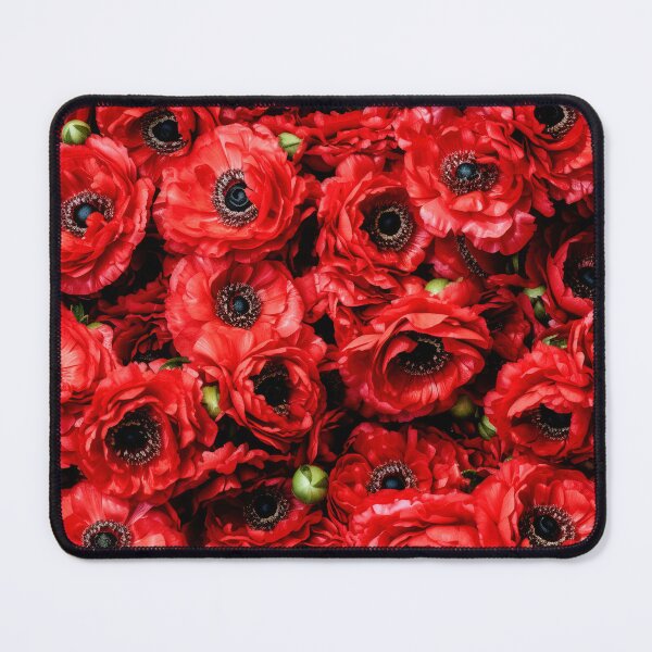 Item preview, Poppy Tile 29: Crimson Whispers in a Field of Silk, Black-Eyed Beauties in Sun-Kissed Tissue Paper. designed and sold by TheBrainArt.