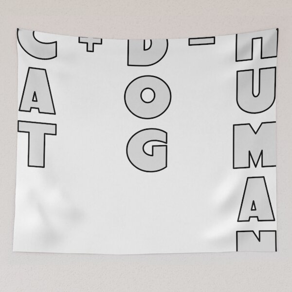 Item preview, Cat plus Dog equals a Human (Cat + Dog = Human) designed and sold by clon-dot-net.