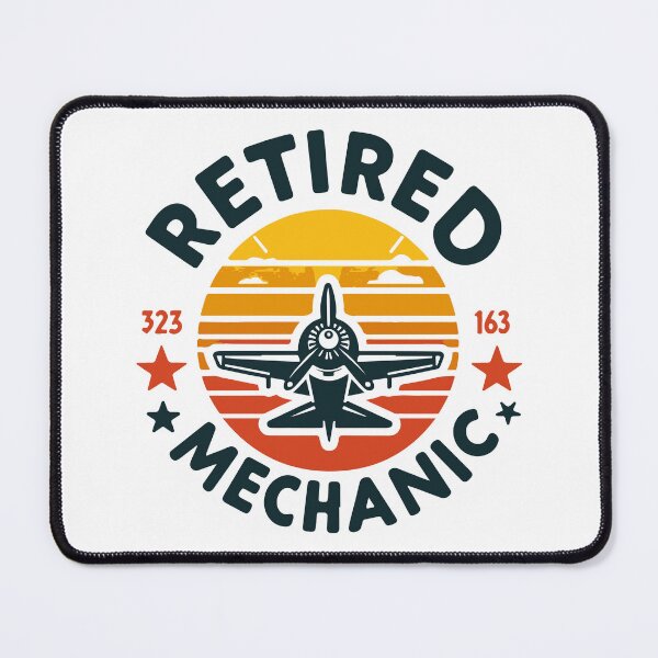 Item preview, retired mechanic retro gift for retirment day designed and sold by MommyVibeArts.