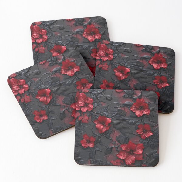 Item preview, Lace texture and black and red flowers designed and sold by Fantasyplus.