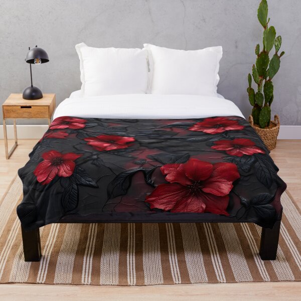 Item preview, Lace texture and black and red flowers designed and sold by Fantasyplus.