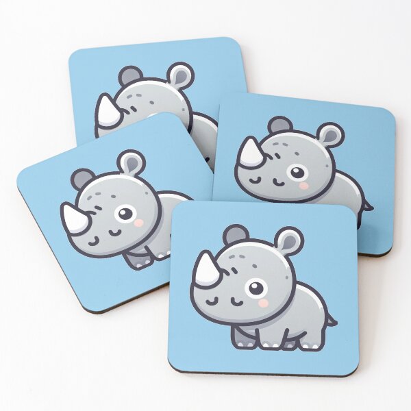 Item preview, Adorable Cartoon Rhino designed and sold by Alphaproject.