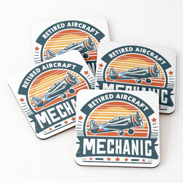 Item preview, retired aircraft mechanic retro gift for retirment day designed and sold by MommyVibeArts.