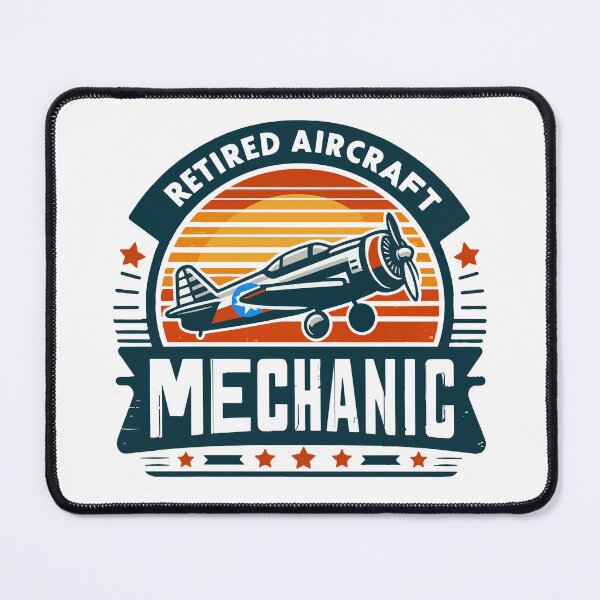 Item preview, retired aircraft mechanic retro gift for retirment day designed and sold by MommyVibeArts.