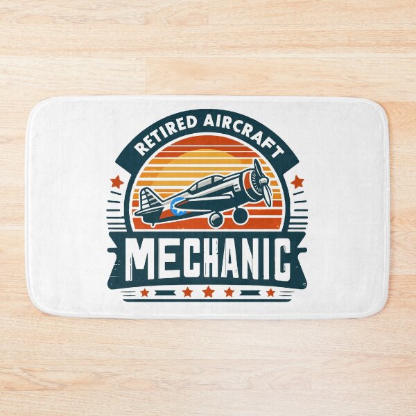 Item preview, retired aircraft mechanic retro gift for retirment day designed and sold by MommyVibeArts.