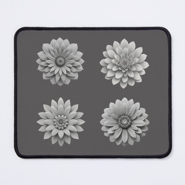 Item preview, Fantasy Flower Set Grey Monochromatic designed and sold by Lelijo.