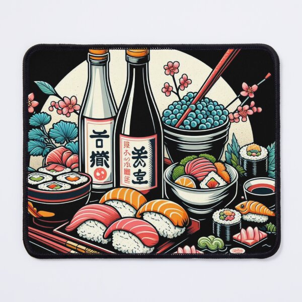Item preview, Sushi & Sake Elegance - Artistic Japanese Cuisine designed and sold by Collin36.