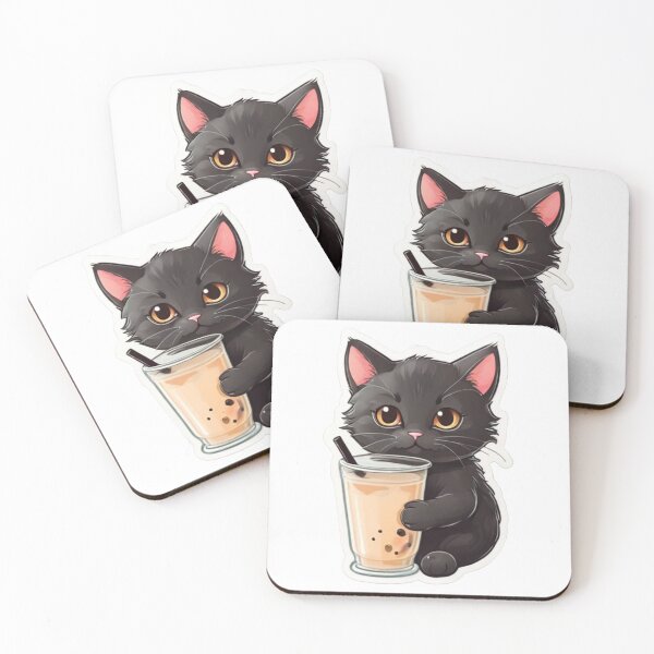 Item preview, Black Cat Boba Tea designed and sold by Krieghorn.