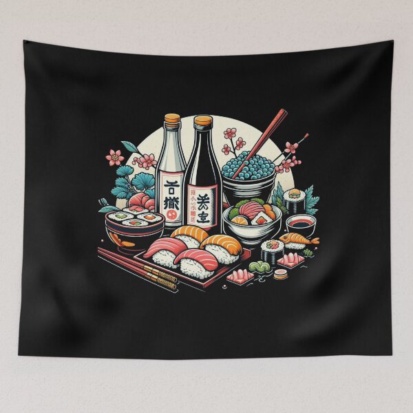 Item preview, Sushi & Sake Elegance - Artistic Japanese Cuisine designed and sold by Collin36.
