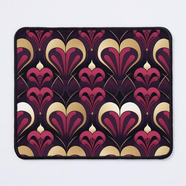 Item preview, Valentine's Day Art Deco Burgundy Heart Pattern designed and sold by AgathaZolastore.