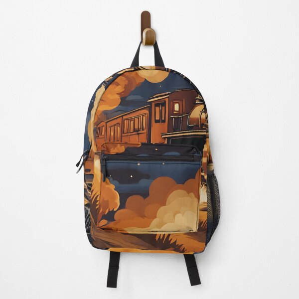 Item preview, Bygone Era Steam Locomotive Night Journey designed and sold by colorvisionart.