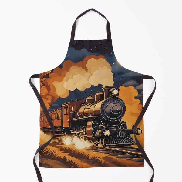 Item preview, Bygone Era Steam Locomotive Night Journey designed and sold by colorvisionart.