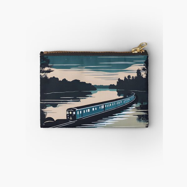 Item preview, Train Alongside Moonlit River designed and sold by colorvisionart.