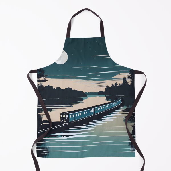 Item preview, Train Alongside Moonlit River designed and sold by colorvisionart.