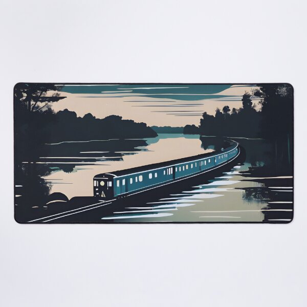 Item preview, Train Alongside Moonlit River designed and sold by colorvisionart.