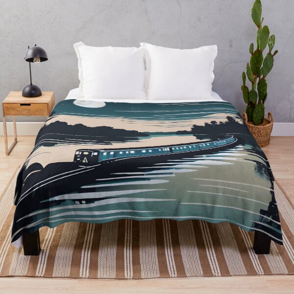 Item preview, Train Alongside Moonlit River designed and sold by colorvisionart.