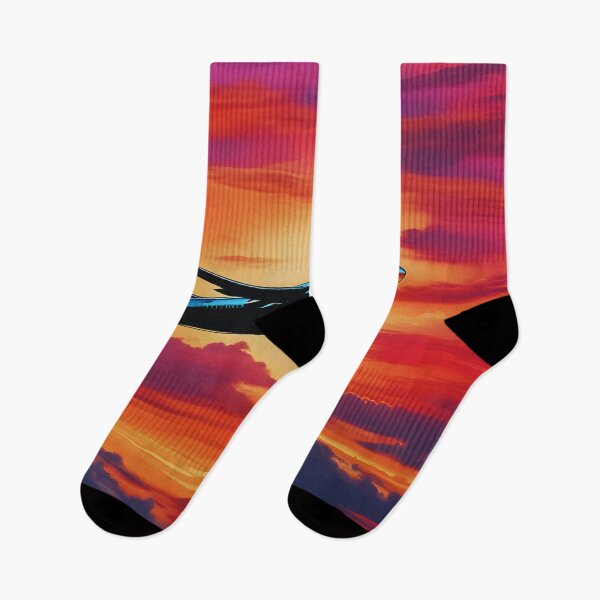 Item preview, Airplane Soaring Sunset Sky Silhouette designed and sold by colorvisionart.