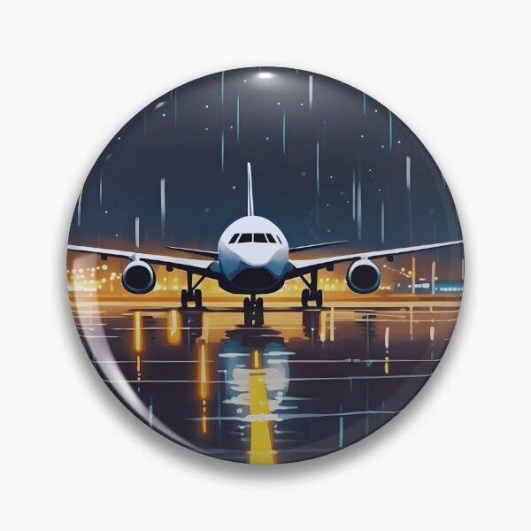 Item preview, Airplane Rainy Night Arrival designed and sold by colorvisionart.