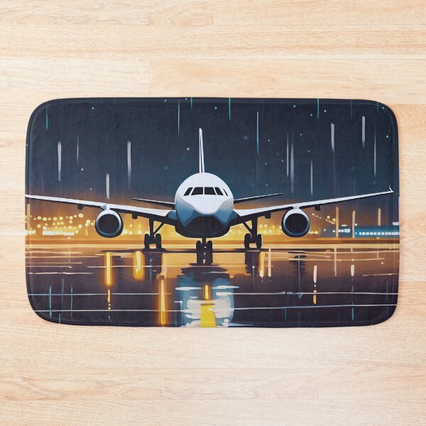 Item preview, Airplane Rainy Night Arrival designed and sold by colorvisionart.