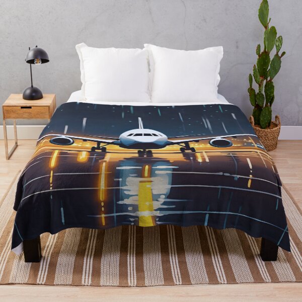 Item preview, Airplane Rainy Night Arrival designed and sold by colorvisionart.