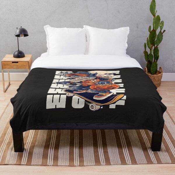 Item preview, Black Biege navy illustrated Werewolf designed and sold by Funwaytrend.