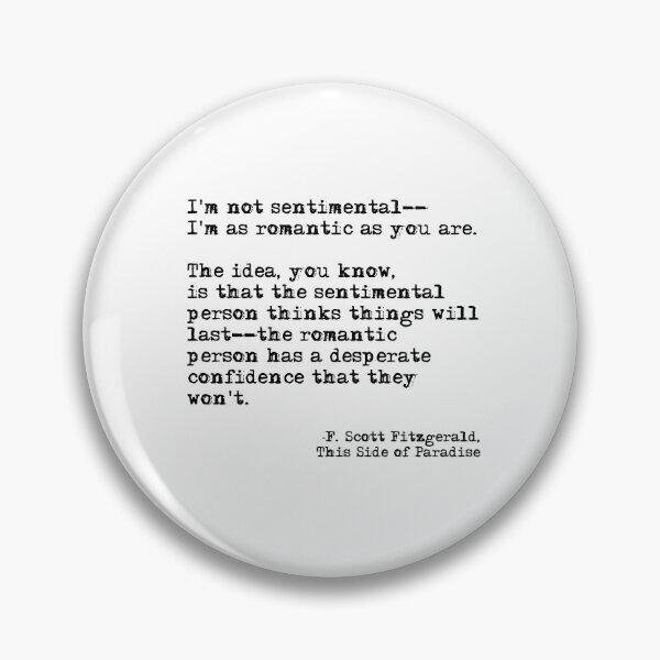 Item preview, The romantic person - F Scott Fitzgerald designed and sold by peggieprints.