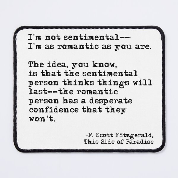 Item preview, The romantic person - F Scott Fitzgerald designed and sold by peggieprints.