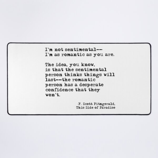 Item preview, The romantic person - F Scott Fitzgerald designed and sold by peggieprints.