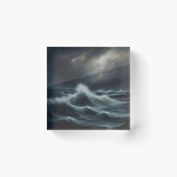 Item preview, Stormy Seascape Painting designed and sold by colorvisionart.