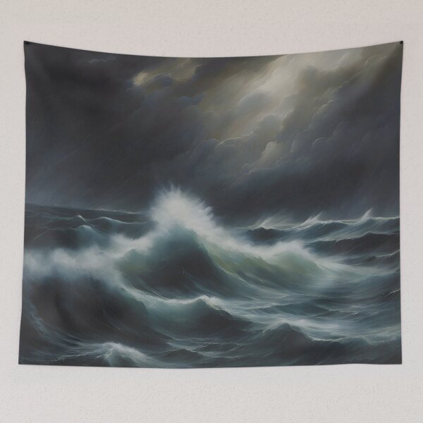 Item preview, Stormy Seascape Painting designed and sold by colorvisionart.