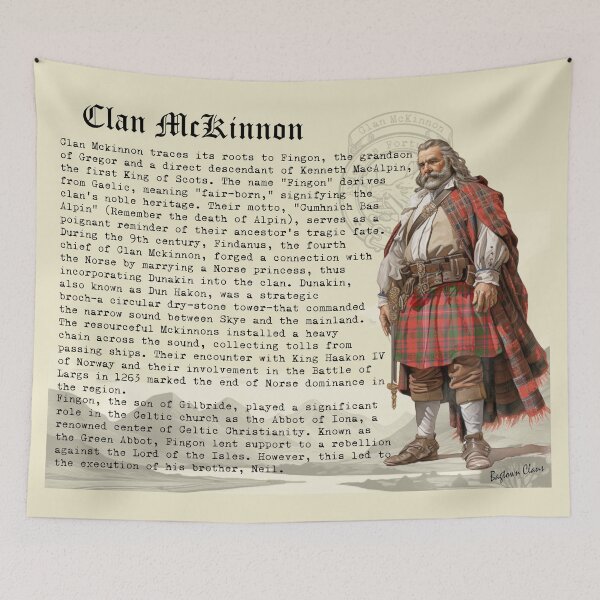 Item preview, McKinnon Scottish Clan History  designed and sold by BagTown Clans.